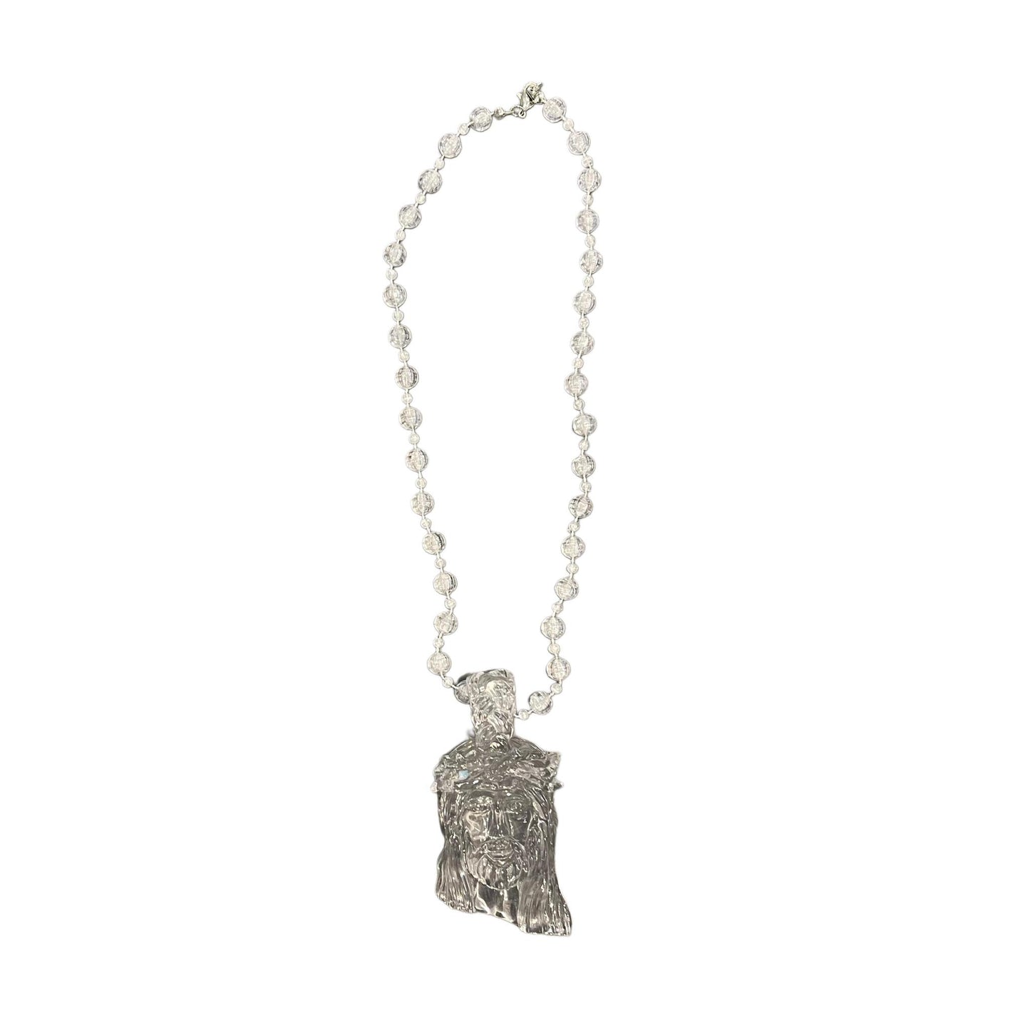 Kites Ice Big Clear Jesus Piece Pendant