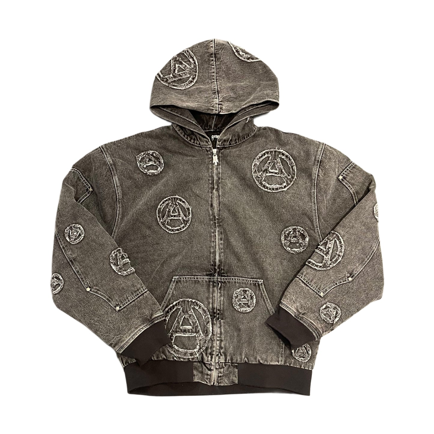 Revenge Anarchy Patch Denim Bomber