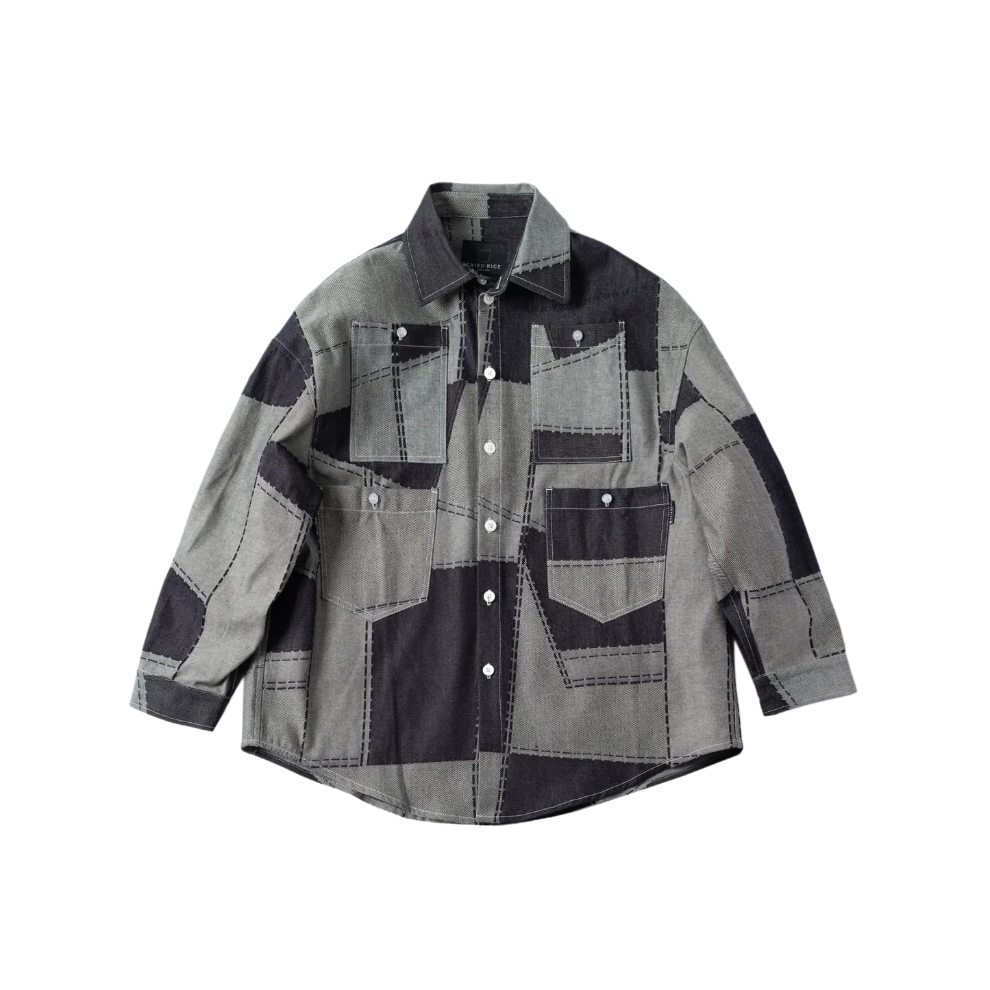 Fried Rice Denim Patchwork Overshirt