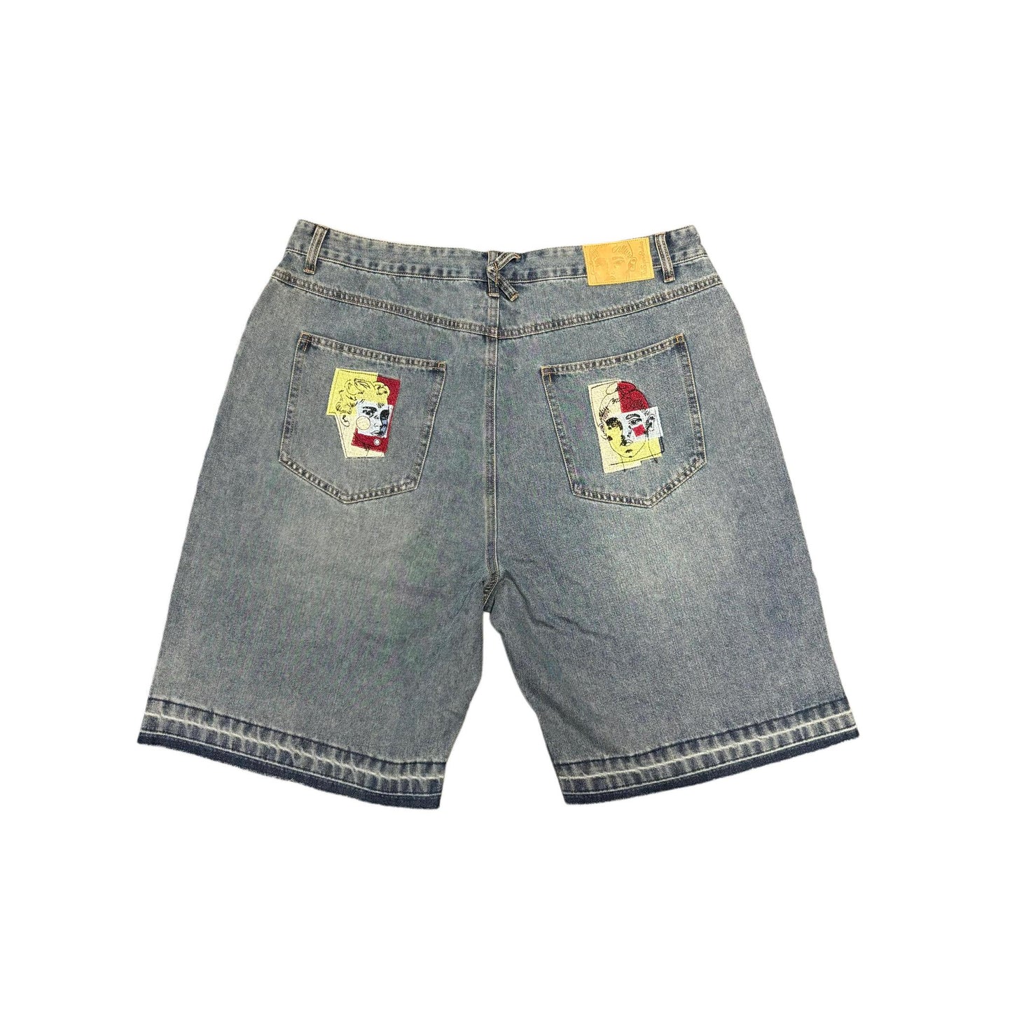Kid Super Face Patchwork Baggy Shorts