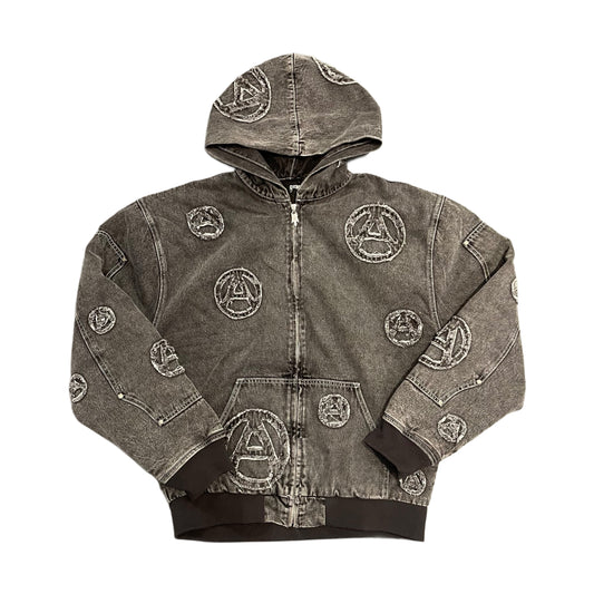 Revenge Anarchy Patch Denim Bomber