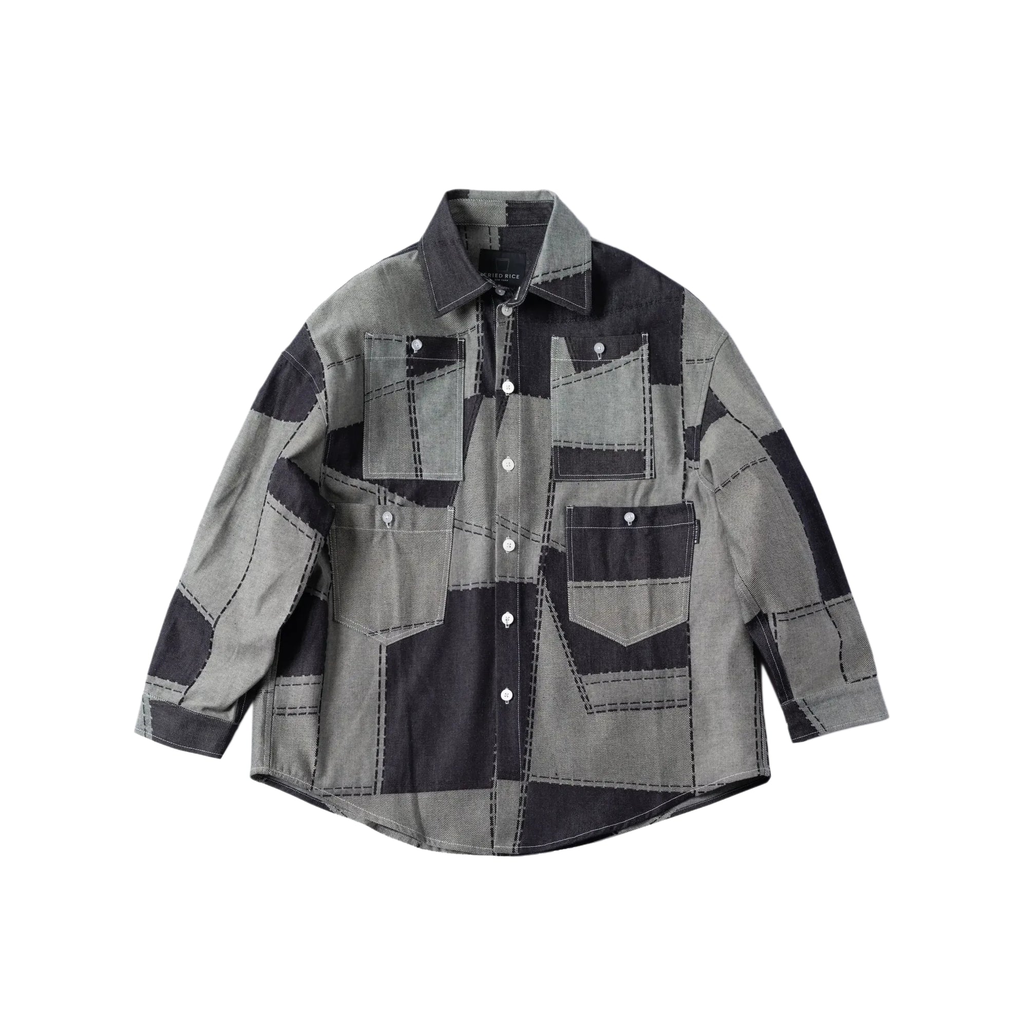 Fried Rice Denim Patchwork Overshirt