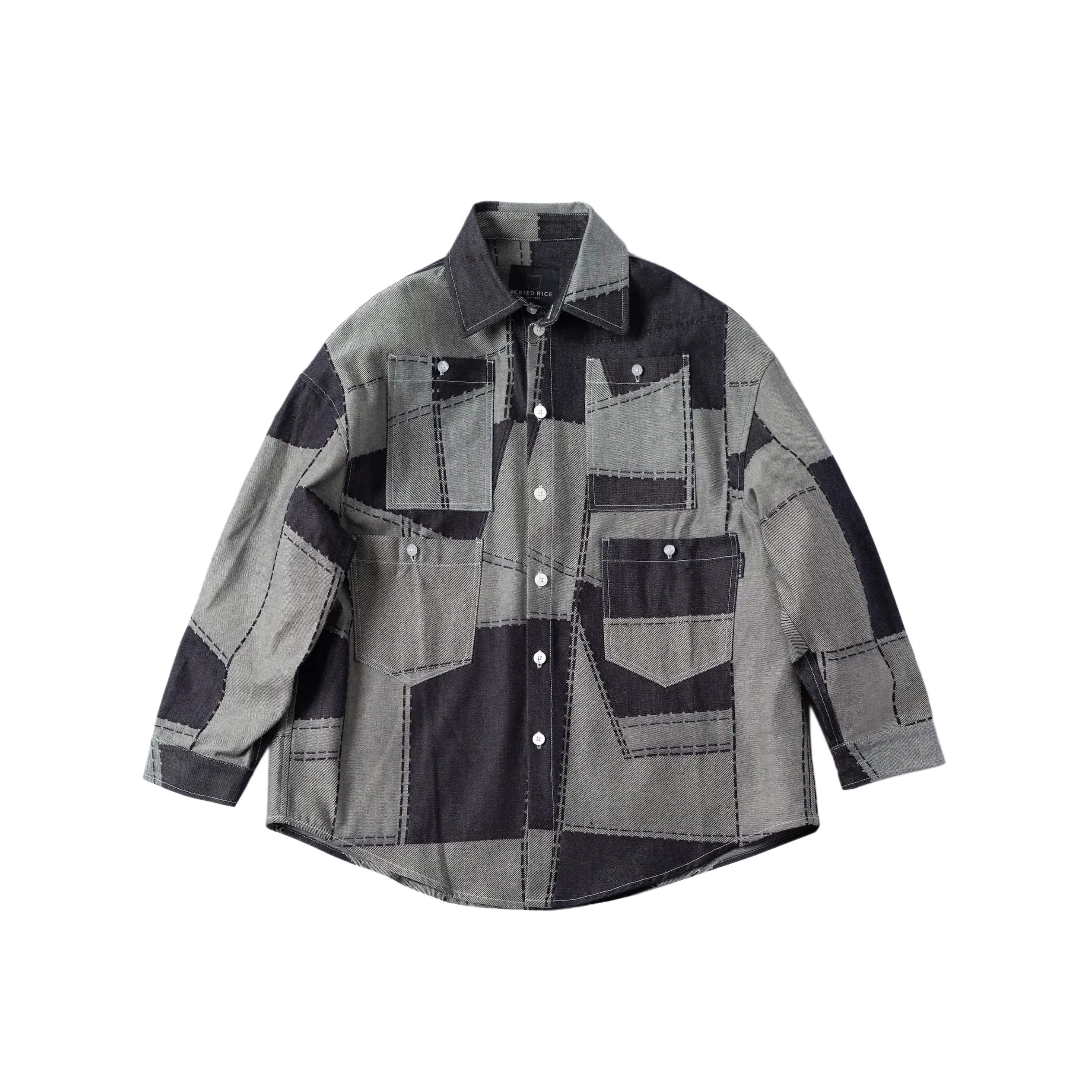 Fried Rice Denim Patchwork Overshirt