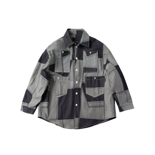 Fried Rice Denim Patchwork Overshirt